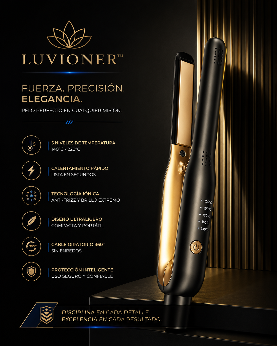 Luvioner PocketStyler™ | Mini Plancha Profesional Iónica
