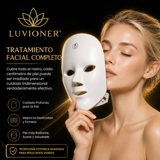 Luvioner AuraLed™ | Mascarilla Facial LED Anti-Edad Premium