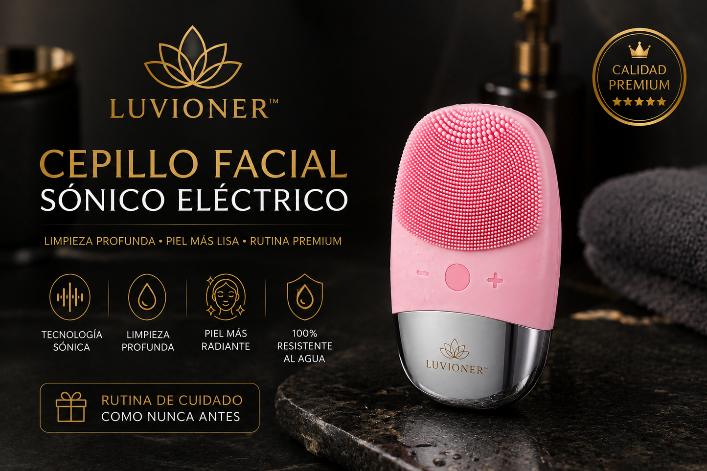 Luvioner PureGlow™ Cepillo Facial Sónico Premium